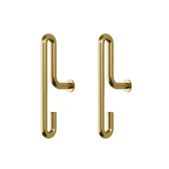 2 Ganchos de pared Moebe small, oro mate
