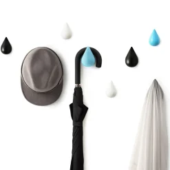 2 perchas Dropit, grandes, blanco