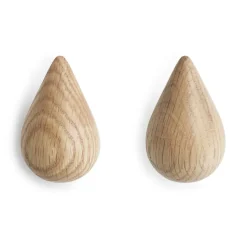 2 perchas Dropit, pequeñas, madera