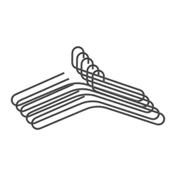 5 Perchas Smooth, Black