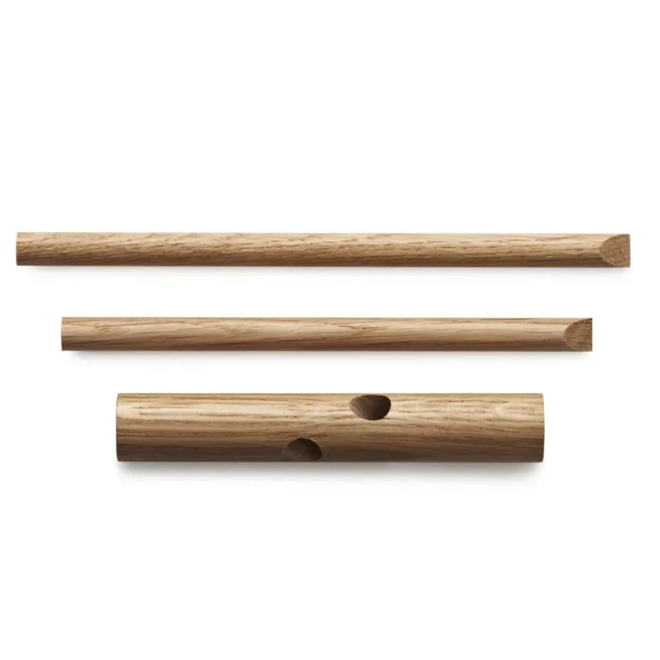 2 percheros Sticks, set de 2, natural