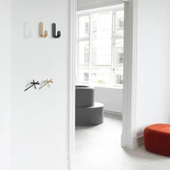 2 percheros Sticks, set de 2, negro