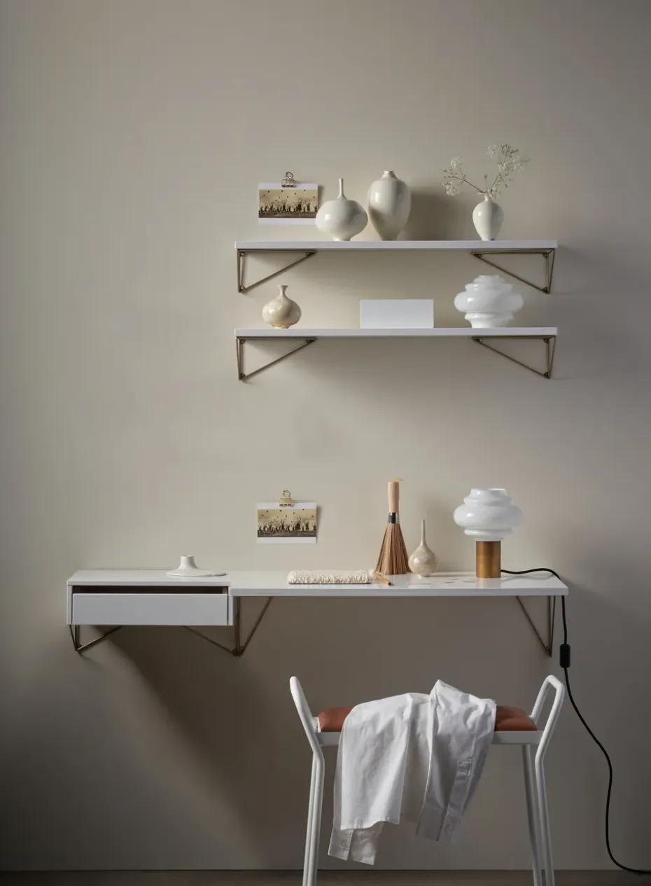 2 Soportes para balda Pythagoras, latón