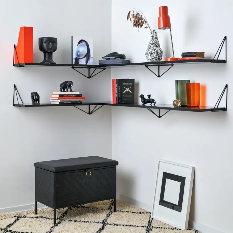 2 Soportes para balda Pythagoras, negro