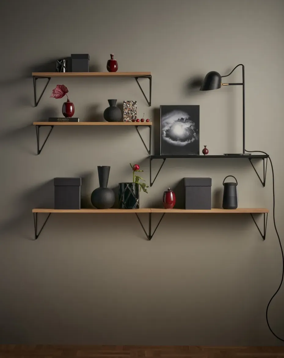 2 Soportes para balda Pythagoras, negro