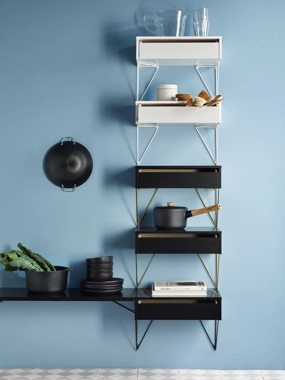 2 Soportes para balda Pythagoras, negro