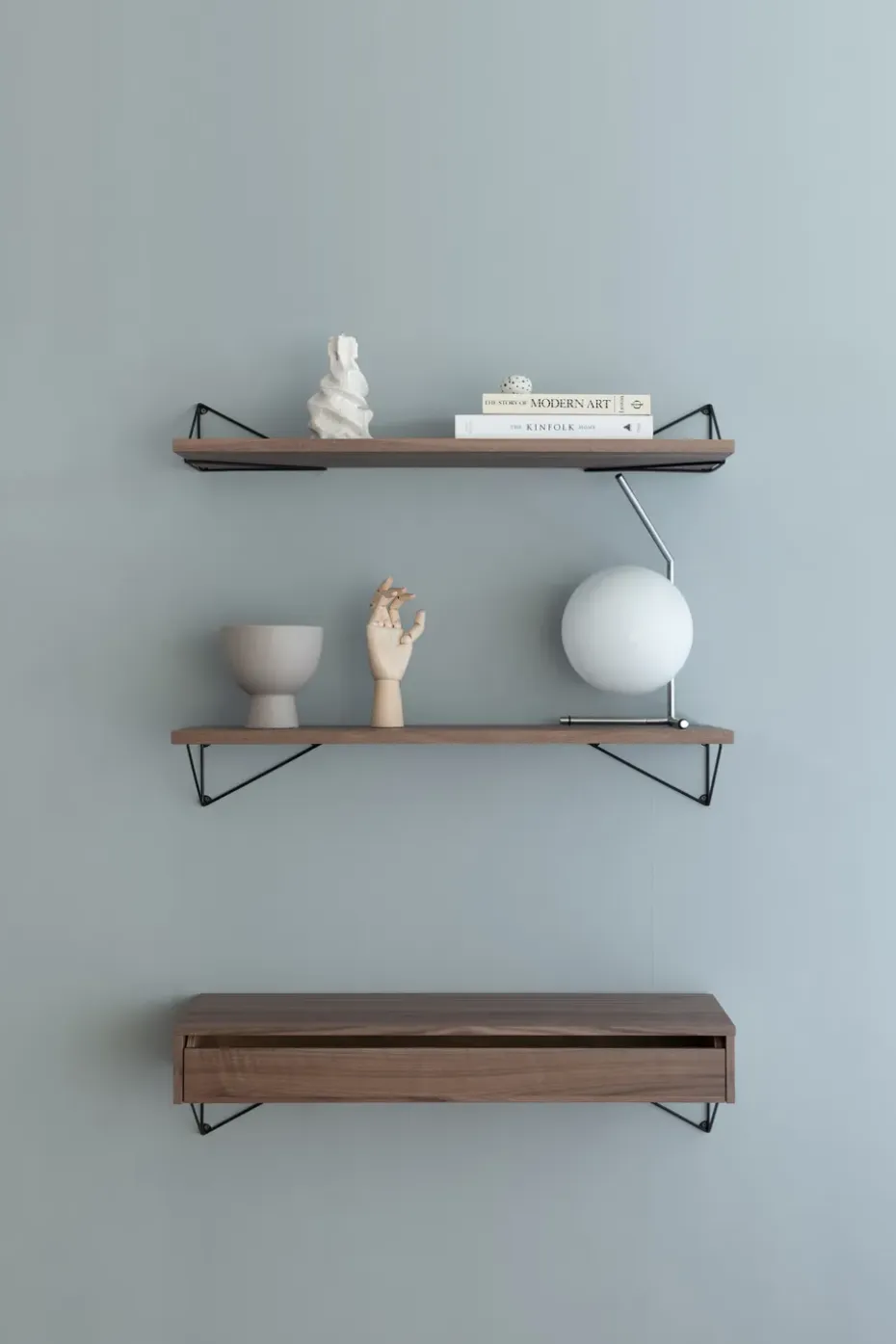 2 Soportes para balda Pythagoras, negro