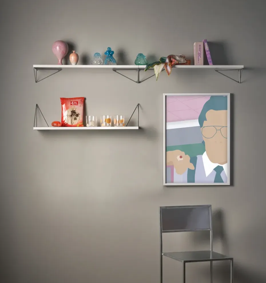 2 Soportes para balda Pythagoras, cromo