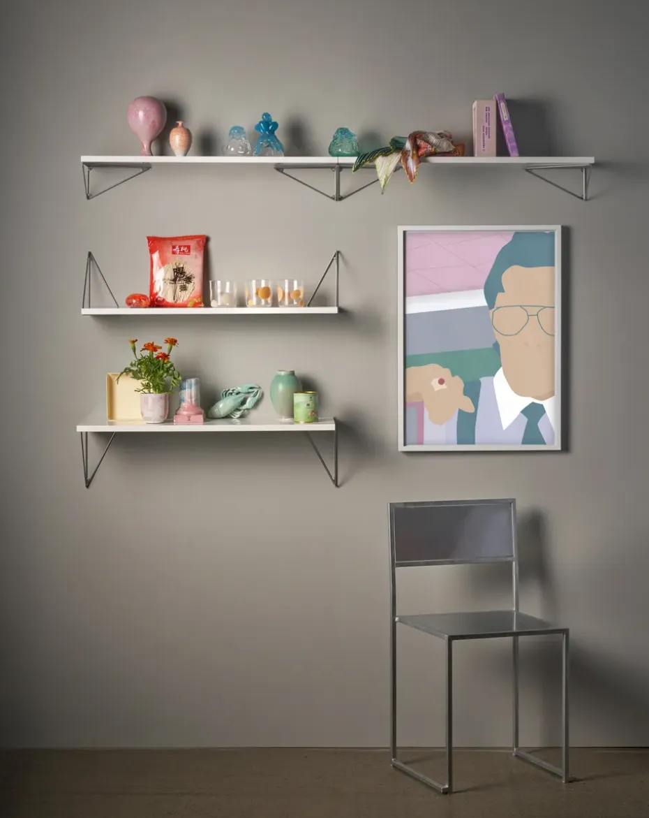 2 Soportes para balda Pythagoras, cromo