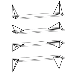 2 Soportes para balda Pythagoras, blanco