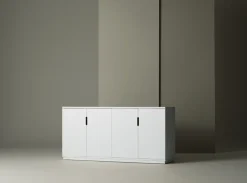 Aparador Aoko 77x160 cm, Lacado blanco