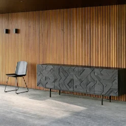 Aparador Graphic, Teca negra 3 puertas