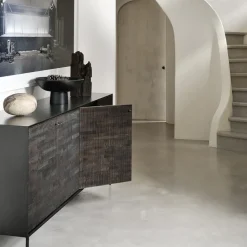 Aparador Grooves, Black 4 puertas