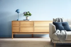 Aparador Hylte 6 cajones 172x73 cm, Roble