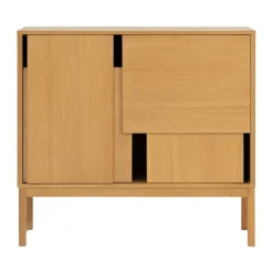 Aparador Layer, Roble, 120x110, con patas