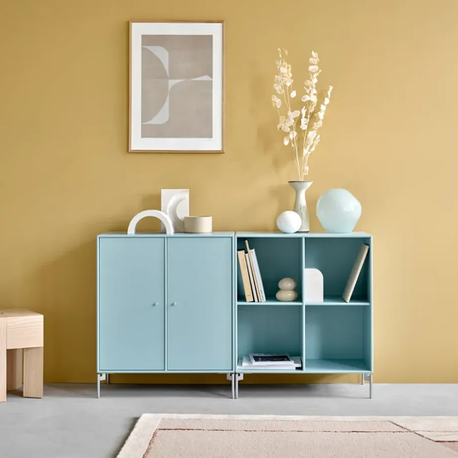 Aparador Pair, New white 101, patas de cromo