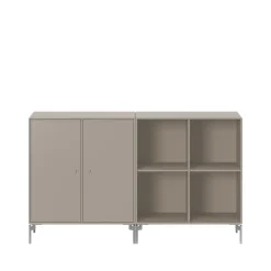 Aparador Pair, Truffle 141, patas de cromo