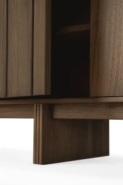 Aparador Pillar, Wild brown teak, 220 cm