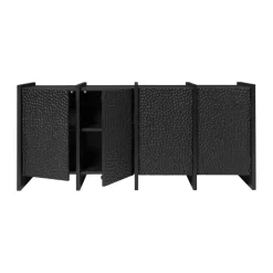 Aparador Scarni, Fresno teñido oscuro, 163x50x74 cm