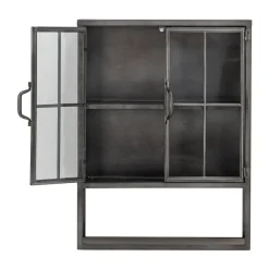 Aparador Sindre 46x21,5x61 cm, Negro, metal