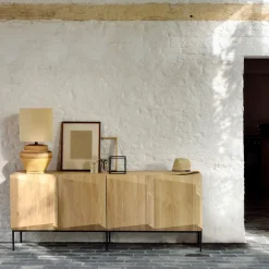 Aparador Stairs 4 puertas, Roble 200x80x46 cm