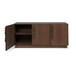 Aparador Unda 146x68x50 cm, Roble manchado oscuro