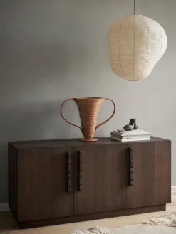 Aparador Unda 146x68x50 cm, Roble manchado oscuro