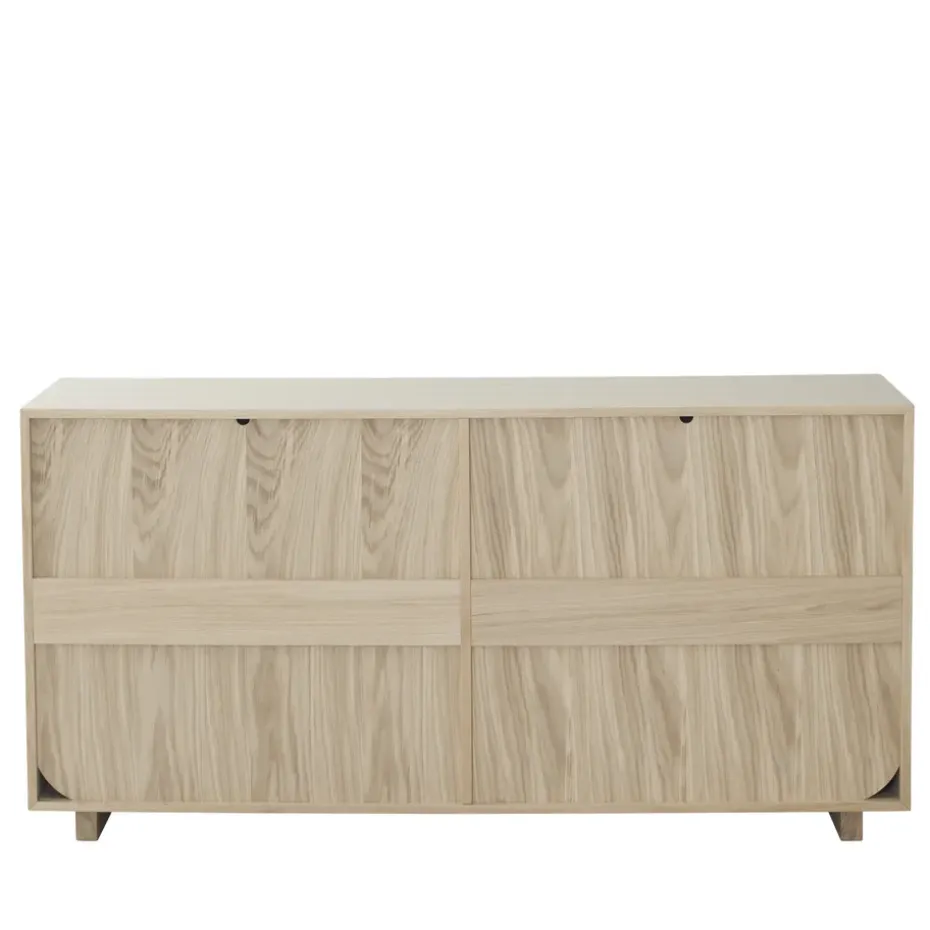 Aparador Vidja, Roble pigmentado blanco