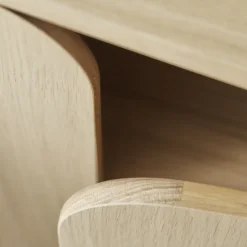 Aparador Vidja, Roble pigmentado blanco