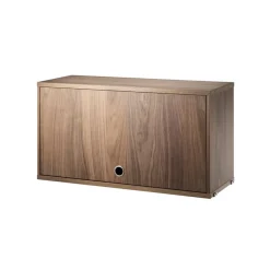 Armario con puerta abatible String, Nogal, 78x30 cm