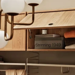 Armario con puerta abatible String, Beige, 78x30 cm