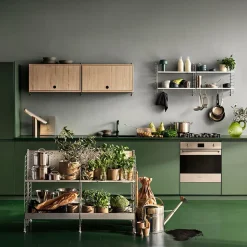 Armario con puerta abatible String, Beige, 78x30 cm