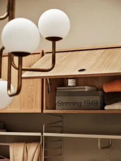 Armario con puerta abatible String, Blanco, 78x30 cm