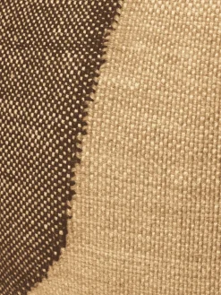 Asiento puf Forene square pouf 60x60x40 cm, Tan-Chocolate