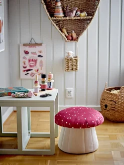 Asiento puff Lue Ø37x30 cm, Rojo