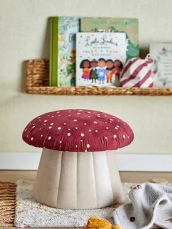 Asiento puff Lue Ø37x30 cm, Rojo