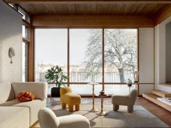 Asiento puff Lulu 36x65 cm, Yellow