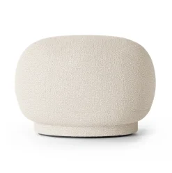 Asiento puff Rico pouf, Bouclé offwhite