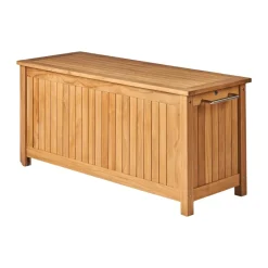 Baúl con ruedas Bjärknäs S 130x50x60 cm, Teak