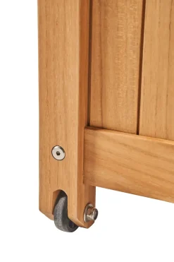 Baúl con ruedas Bjärknäs S 130x50x60 cm, Teak