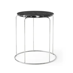 Balda superior Wire Stool VP11 Ø38 cm, Nero Marquina mármol
