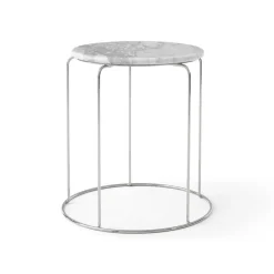 Balda superior Wire Stool VP11 Ø38 cm, Bianco Carrara mármol