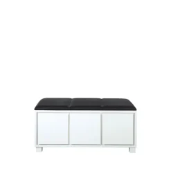 Banco 6, Cuero negro, cuerpo blanco