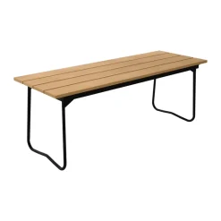 Banco 8, Roble aceitado – estructura de acero negro