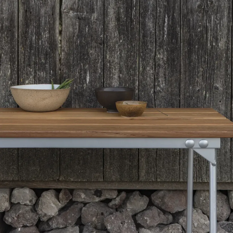 Banco 8, Roble aceitado-estructura de acero galvanizado en caliente