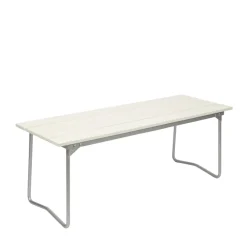 Banco 8, Roble lacado blanco-estructura de acero galvanizado en caliente