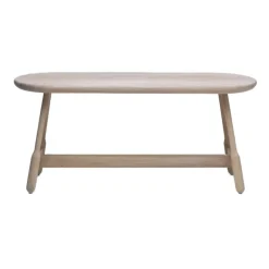 Banco Albert 160 cm, Roble tratado blanco