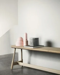 Banco Albert 160 cm, Roble tratado blanco