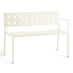 Banco Balcony Dining con reposabrazos 121x52 cm, Beige tiza