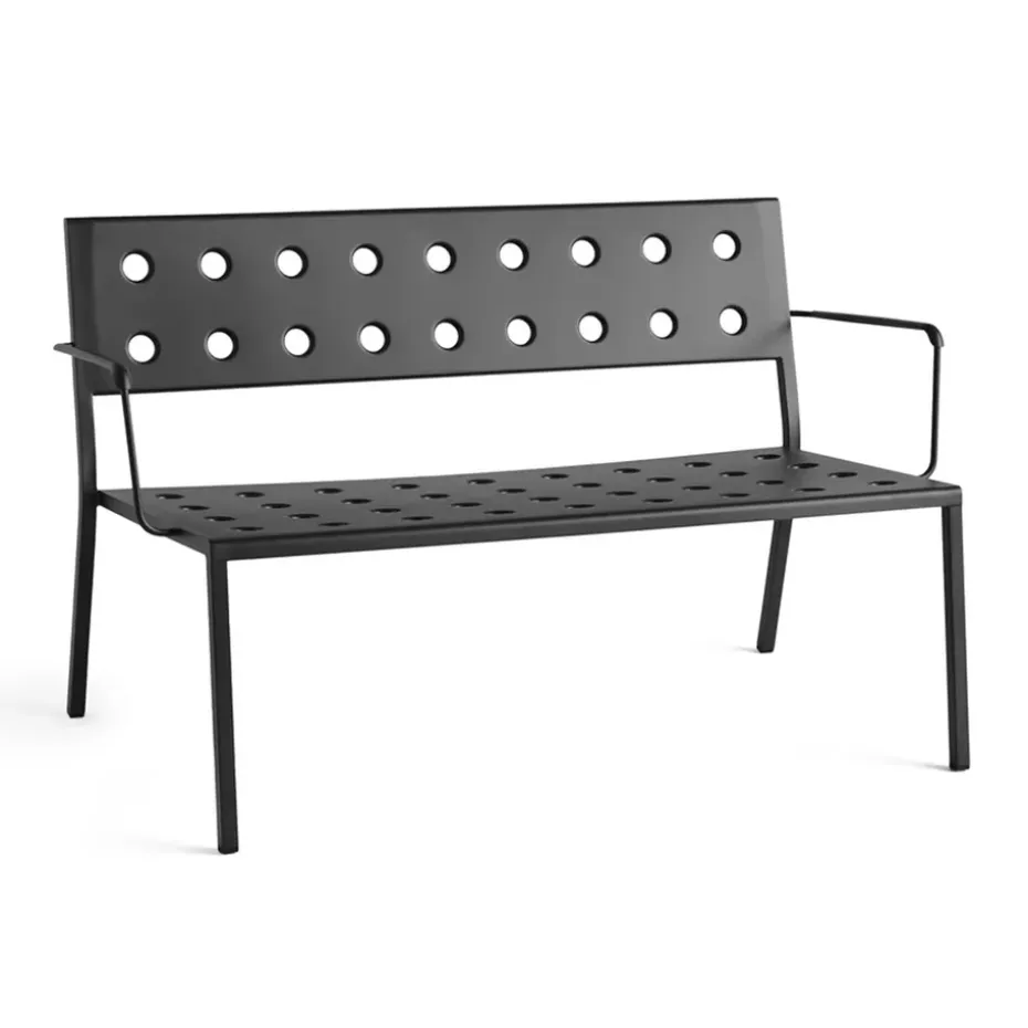 Banco Balcony Lounge con reposabrazos 121,5×69 cm, Antracita